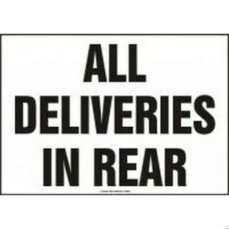 Accuform All Deliveries In Rear, Accu-Shield, 10 in x 14 in, Mounting Holes MVHR535XP